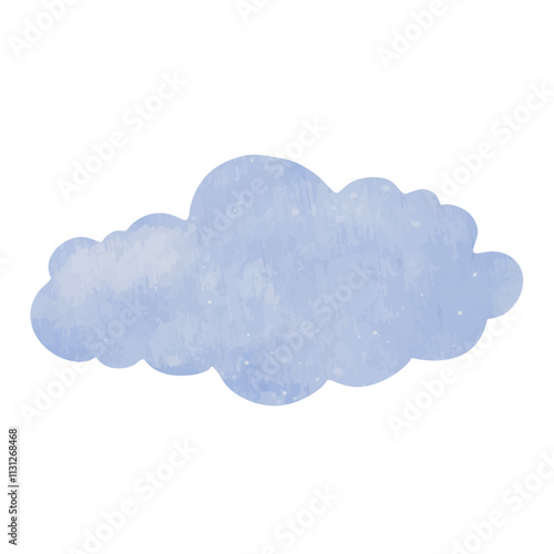 Decorative blue clouds. Vector graphics.
