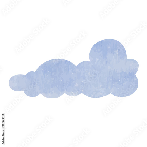 Decorative blue clouds. Vector graphics.