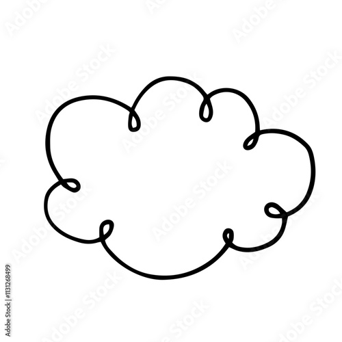 Decorative doodle clouds.Vector graphics.