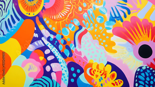 Vibrant Abstract Floral Painting 