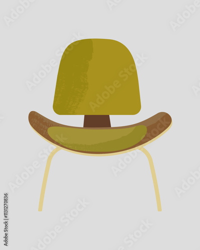 Modern furniture Chair Vector Illustration