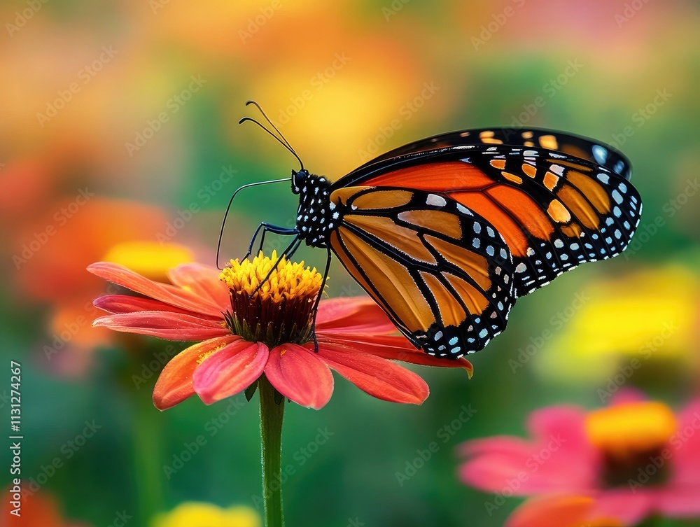Fototapeta premium butterfly on flower