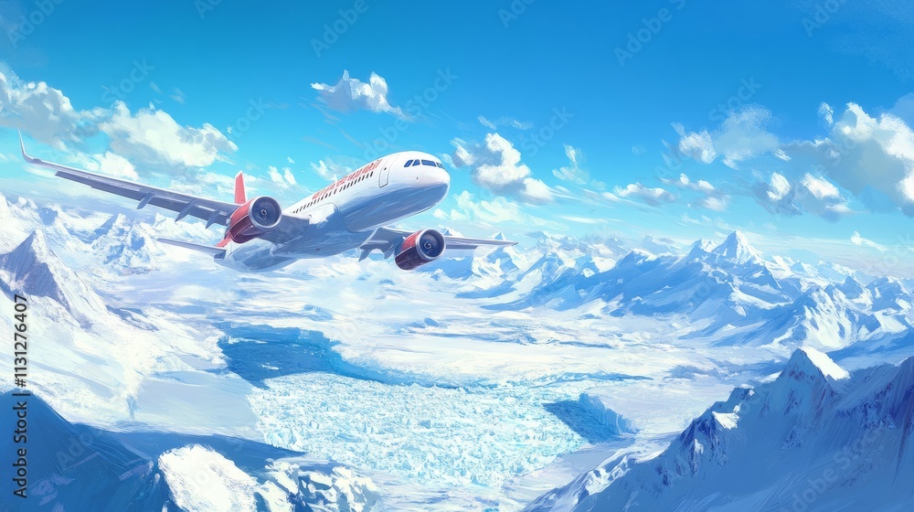 Fototapeta premium airplane in the sky
