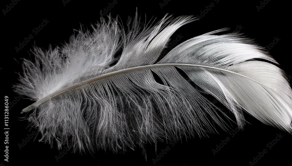 Obraz premium feather on black