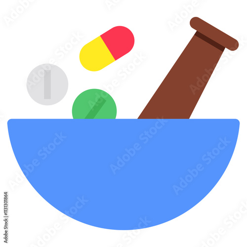Modern design icon of pestle mortar