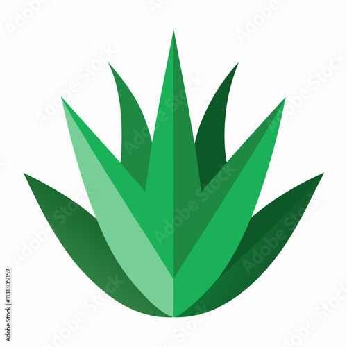 aloe vera tree vector icon with white background