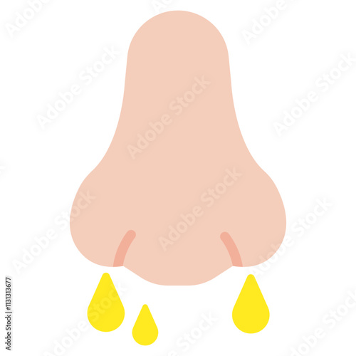 Unique design icon of running nose