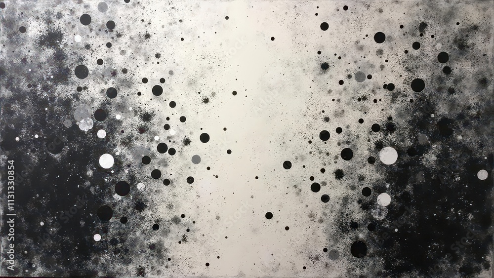 Obraz premium Sand ripple overlays. Engaging pattern of radial noise with concentric overlay effects in grayscale, providing depth and character.