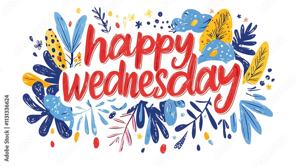 Obraz premium happy wednesday vector style