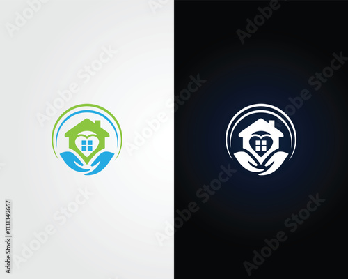 Love Home, House Care, Medical House Logo Design Modern Vector Illustration. photo