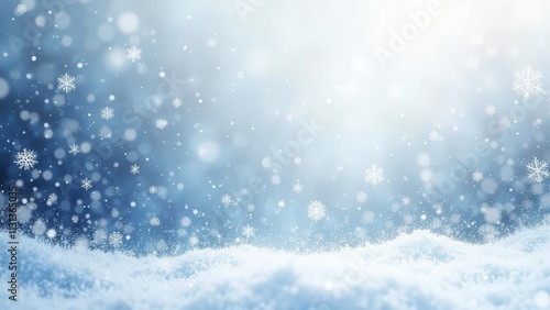 Wallpaper Mural Transparent ice fragments. Artistic cascade of gentle snowflakes on a clear, seamless background, creating an inspirational and serene seasonal image. Torontodigital.ca