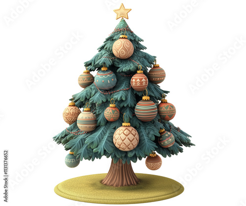 Christmas tree cartoon 3D