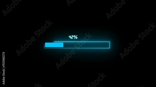 loading bar and prosesing animation bar ,0 to 100 % photo