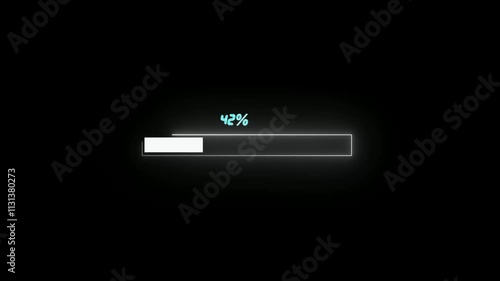 loading bar and prosesing animation bar ,0 to 100 % photo