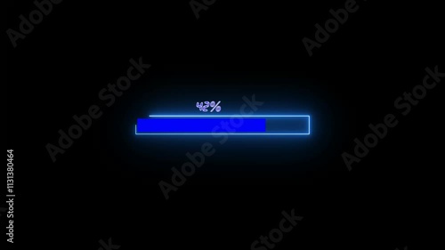 loading bar and prosesing animation bar ,0 to 100 % photo