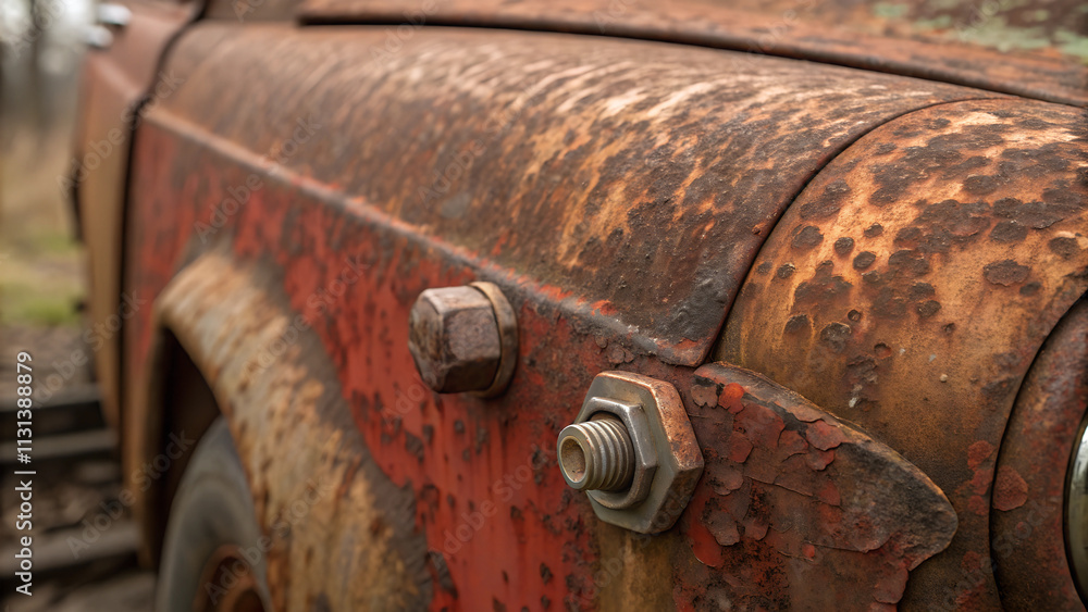 Fototapeta premium rusty bolt and nut