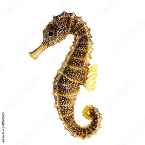 A seahorse isolated on white background.