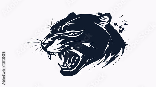 Abstract Panther Head Logo Vector Design - Creative Drawing of Panther photo