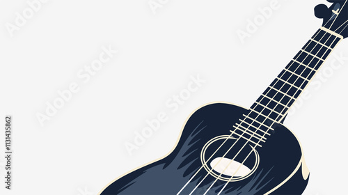 Mesmerizing Ukulele Silhouette Vector Illustration on White Background photo