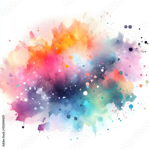Watercolor Splash with gradient effect Bright colorful watercolor grunge