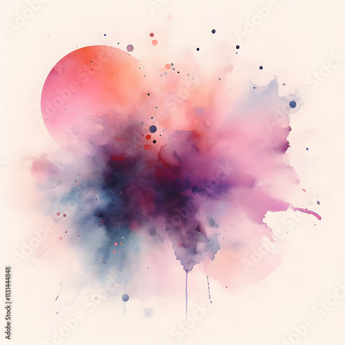Watercolor Splash with gradient effect Bright colorful watercolor grunge