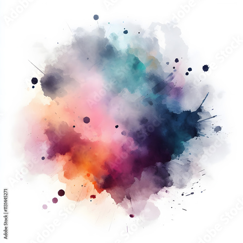 Watercolor Splash with gradient effect Bright colorful watercolor grunge