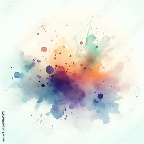 Watercolor Splash with gradient effect Bright colorful watercolor grunge