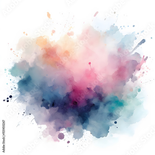 Watercolor Splash with gradient effect Bright colorful watercolor grunge