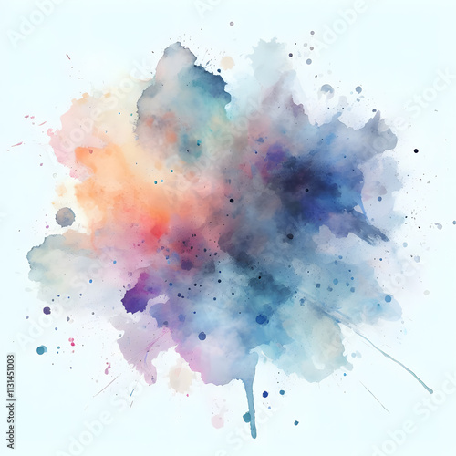 Watercolor Splash with gradient effect Bright colorful watercolor grunge