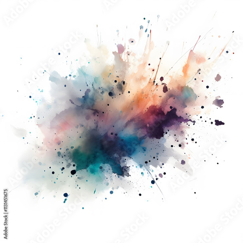 Watercolor Splash with gradient effect Bright colorful watercolor grunge