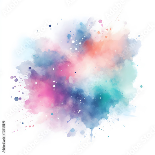 Watercolor Splash with gradient effect Bright colorful watercolor grunge