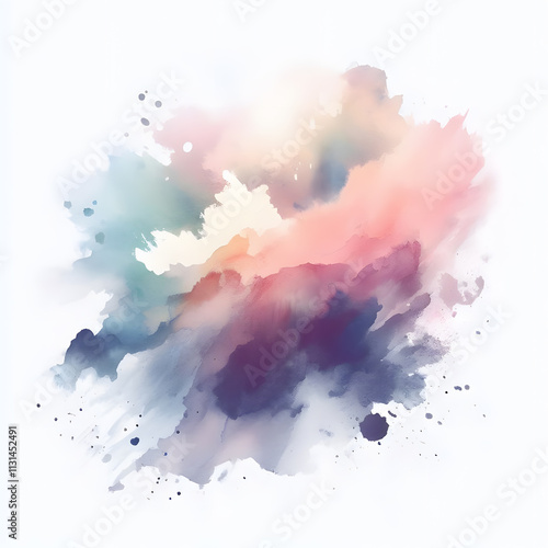 Watercolor Splash with gradient effect Bright colorful watercolor grunge