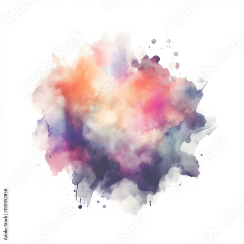 Watercolor Splash with gradient effect Bright colorful watercolor grunge