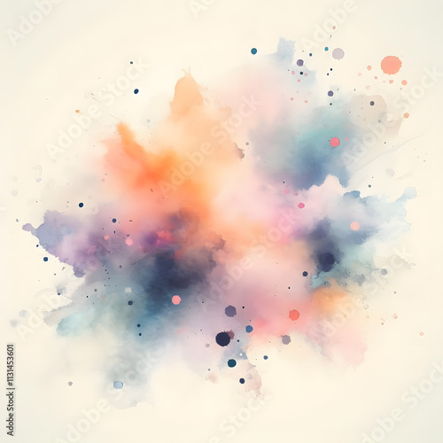 Watercolor Splash with gradient effect Bright colorful watercolor grunge