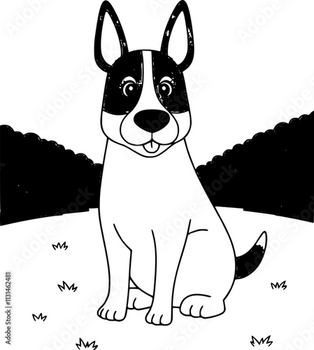 dog in snow