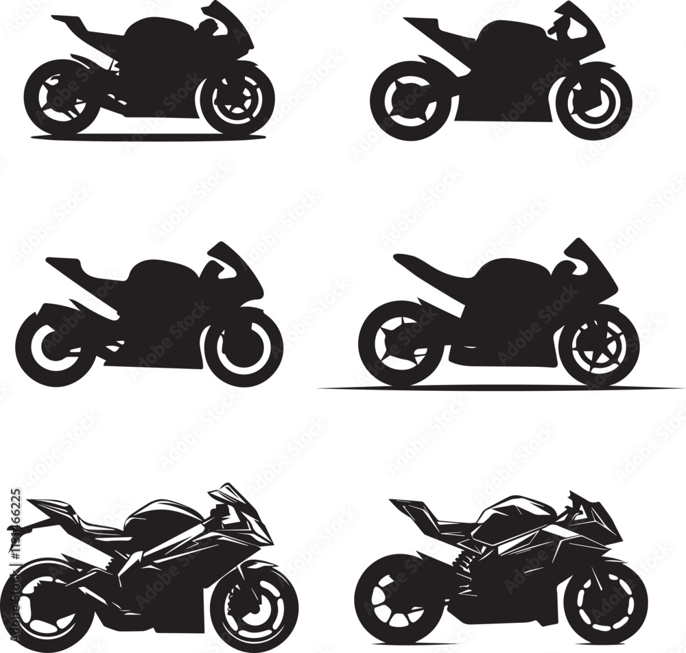 Obraz premium A Motorbike Vector Art Illustration. 