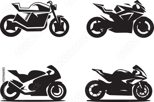 A Motorbike Vector Art Illustration.   photo