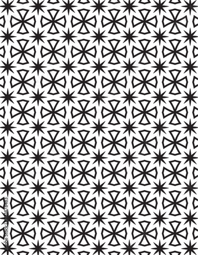 Geometric Coloring Pattern Black Lineart