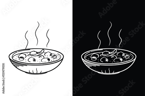 Curry vector on White Background ,Vector Art Illustration on white background.