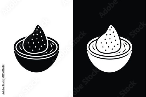 Clam chowder icon vector on White Background ,Vector Art Illustration on white background.