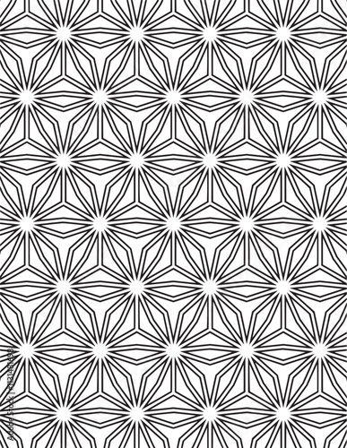 Geometric Coloring Pattern Black Lineart
