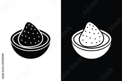 Clam chowder icon vector on White Background ,Vector Art Illustration on white background.