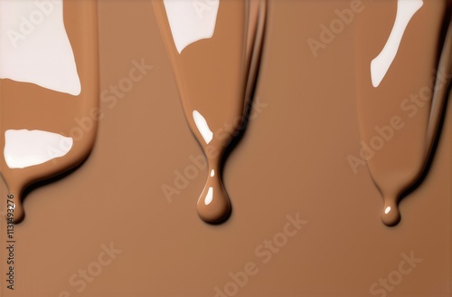 makeup background with shades of Mocha Mousse color nail polish photo