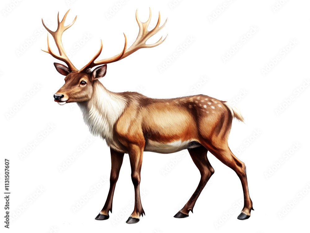 Fototapeta premium Elevate your graphic design projects with this premium reindeer