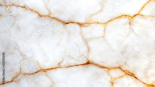 White and Gold Marble Texture Veined Abstract Background