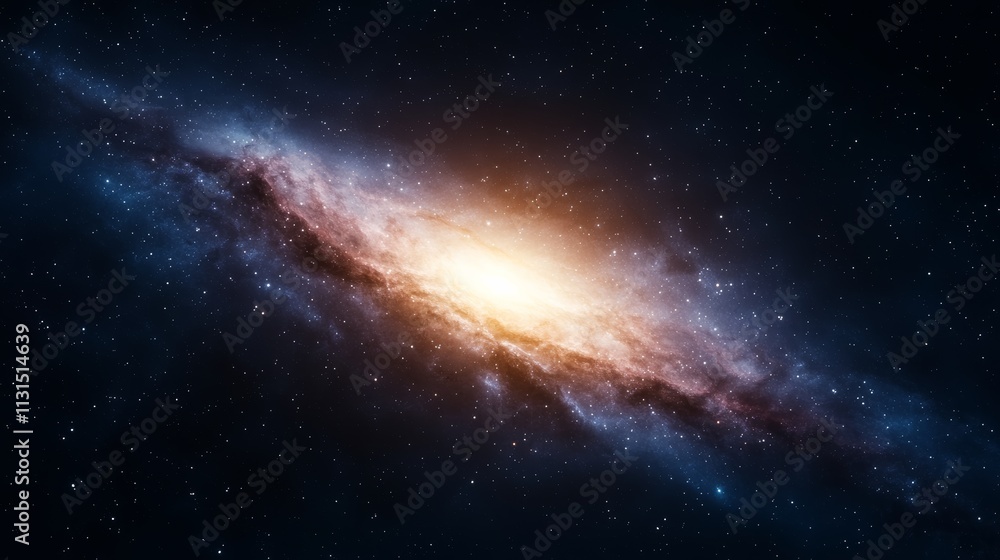 Cosmic Spiral Celestial Composition, Starry Night, Galactic Core Glow Cosmic Spiral Celestial Composition, Starry Night, Galactic Core Glow