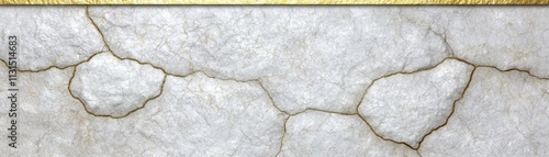 Cracked Marble Gold Veined Texture, Horizontal Composition