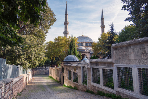 Photography Eyup Sultan Mosque in Istanbul.