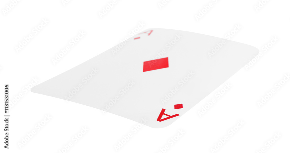 Obraz premium Poker game. One playing card isolated on white