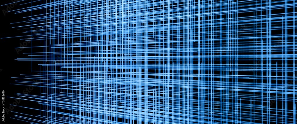 Fototapeta premium abstract blue background with layered lines and halftone texture